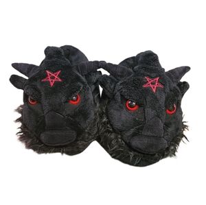 Kreeptures Black Baphomet Slippers